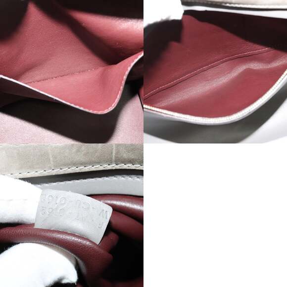 CELINE Trapeze Hand Bag Suede Leather Gray Gold - Picture 13 of 13